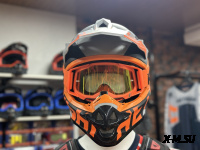 Шлем кроссовый HETOSHI OF836 EXOSS CROSS PRO MX289 цв.Серо-оранжево-черный Матовый р.L