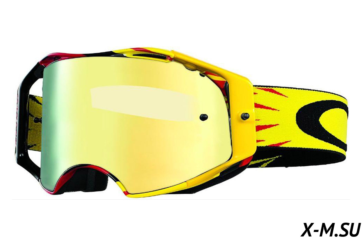 Очки для мотокросса OAKLEY Airbrake Hi Voltage красные-черные / желтая 24K Iridium (OO7046-10) Очки для мотокросса OAKLEY Airbrake Hi Voltage красные-черные / желтая 24K Iridium (OO7046-10)