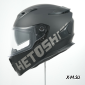 Шлем интеграл  HETOSHI FF938 MATTE BLACK double visor Цв.Черно-серый р.S