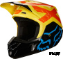 Мотошлем Fox V2 Preme Helmet Black/Yellow