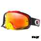 Очки для мотокросса OAKLEY Crowbar Circuit красные-черные / оранжевая Iridium  (OO7025-72)